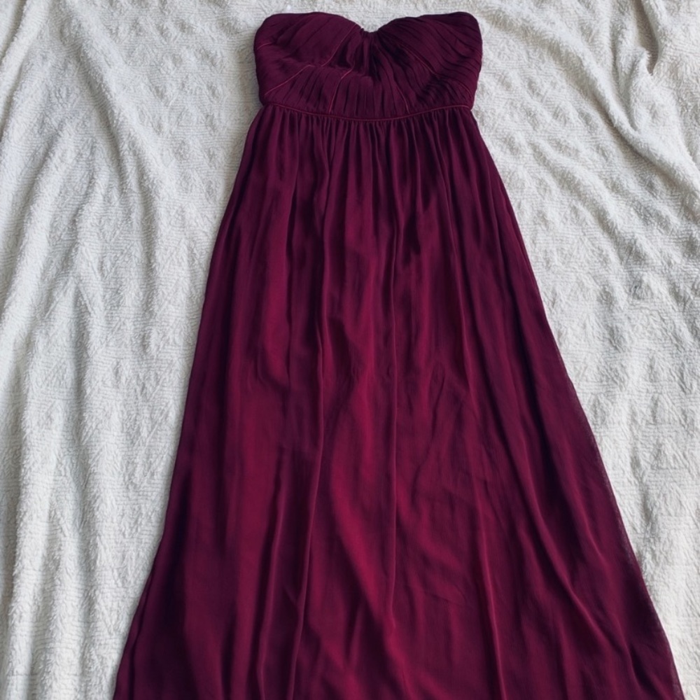 🌈 NWT red maroon long dress size large minuet